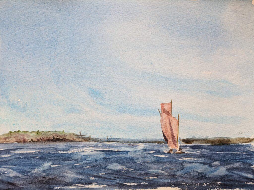 Postrodd till Åland.